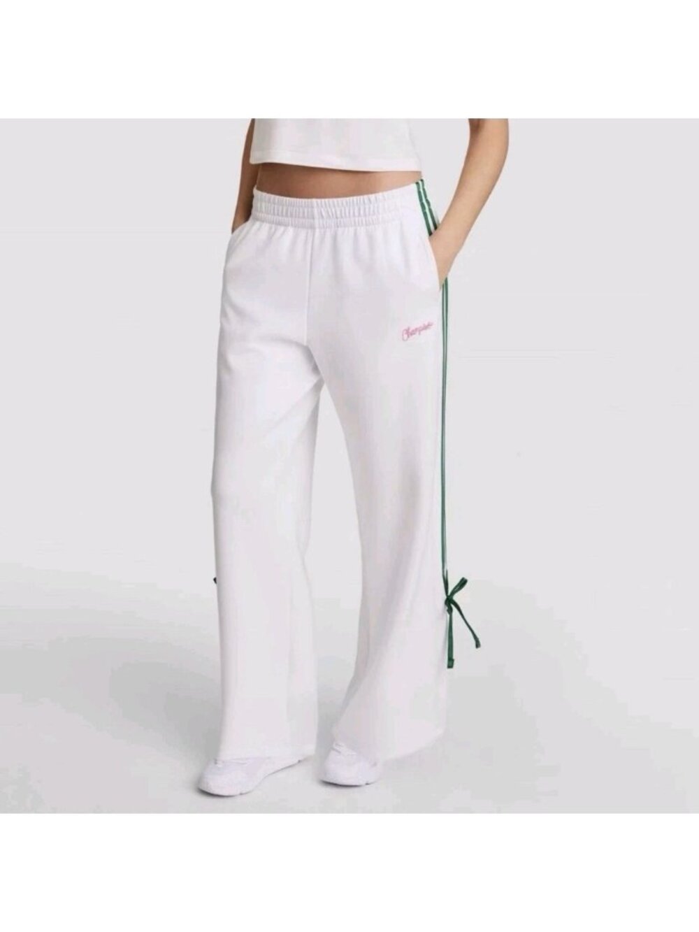 Champion Women In the Stands Side-Tie Pants - White 2X NWT (WL446)